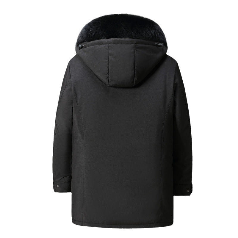 Men's Mid-Length Down Jacket - Stylish & Warm Coat