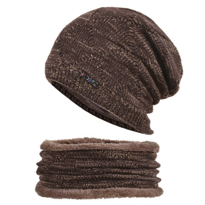 Men's Two-piece Woolen Hat With Head And Ear Protection