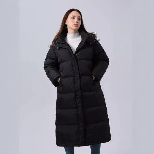 Women's Quilted Plaid Hooded Cotton Puffer Coat