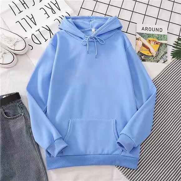 Cozy Women's Fall & Winter Hooded Oversized Solid Color Hoodie