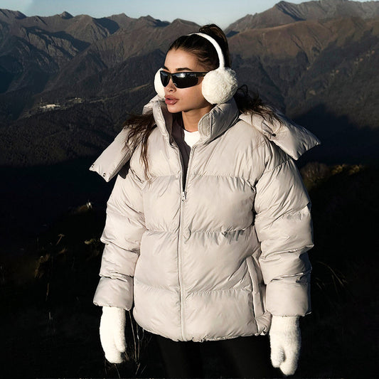 Women's Loose Fit Padded Bread Coat - Warm and Cozy