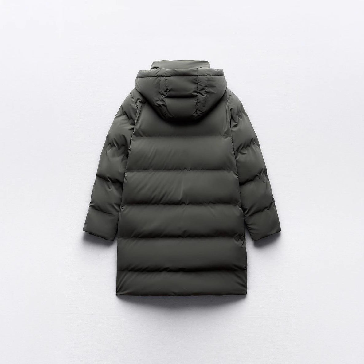 Women's Hooded Cotton Slim Fit Long Coat - Warm & Stylish